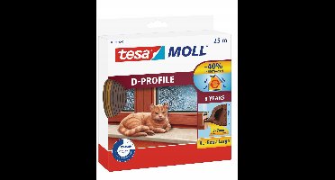 Tesa Tesamoll D-Serie - Zelfklevende Rubberen Tochtstrip - Bruin - 9mm x 25m