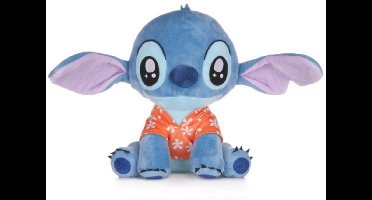 Stitch (Oranje Shirt) Disney Lilo & Stitch Pluche Knuffel 30 cm - Speelgoed Knuffels voor Kinderen Jongens Meisjes