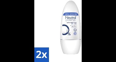2 x Neutral - Deodorant Roller - Gevoelige Huid - Anti-perspirant - 0% Parfum, Kleurstof & Alcohol - 50 ml - Gevoelige Huid - Anti-perspirant - Deodorant Roller - Biologisch Afbreekbaar - Milieuvriendelijk