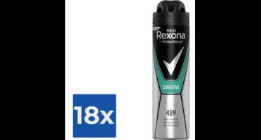 Rexona Deo Spray - Men Sensitive - 18 x 150 ml Voordeelverpakking