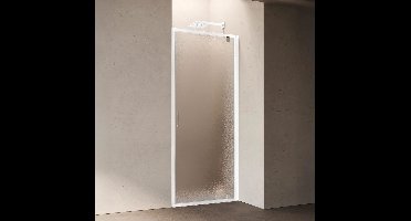 Douchecabine – Douchecabine Voor Nis – Vleugeldeur Douche – Douchebak – Badcabine – Verstelbare Breedte 78-81 Cm – Magnetische Sluiting