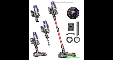 Steelstofzuiger – Draadloze Stofzuiger – Handstofzuiger – Snoerloze Stofzuiger – Kruimeldief – 45.000 Pa Zuigkracht – 60 Minuten Werktijd