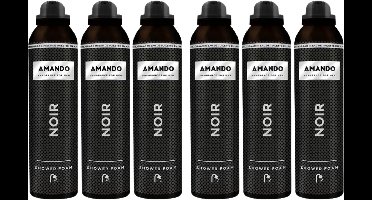 6x Amando Douche Foam Noir 200 ml