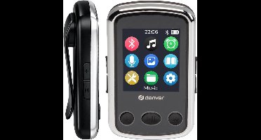 Denver MP3 Speler Incl oordopjes - Uitbreidbaar tot 128GB - Shuffle/Repeat Modus - Kinderen en volwassenen - Bevestigingsclip - AUX - MPS320B - Zwart