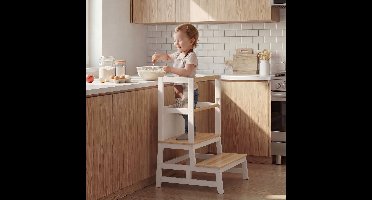 Spielwerk Leertoren - met Krijtbord - vanaf 2 jaar - 93x51x50 cm - Wit