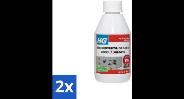 2 x HG Stickerverwijderaar 300 ml - Stickerverwijderaar - Lijm Verwijderen - Stickerresten - Hakstrepen Verwijderen - Schoonmaakmiddel