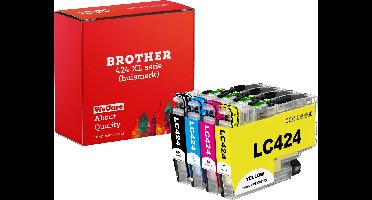 4-pack | Geschikt voor Brother LC-424 XL inktcartridges - Geschikt voor DCP-J1200W, DCP-J1200DW