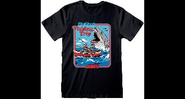 Steven Rhodes x Jaws – My First Fishing Trip T-Shirt Zwart L