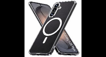 Samsung Galaxy S26 Plus Hoesje backcover Shockproof siliconen Transparant met geïntegreerde magnetische cirkel