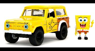 Ford Bronco 1973 & Spongebob Squarepants Figurine Jada 1:24
