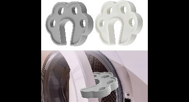 Pack van 2 Siliconen Deurstoppen voor Wasmachines met Voorlader - Voorkom Plotseling Sluiten en Beknelling van de Vingers - Houder voor Optimale Ventilatie en Veiligheid