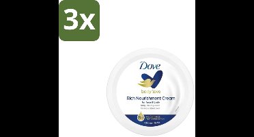 Dove – Bodycrème – Rich Nourishment – 75 ml - Bulkverpakking - 3 stuks