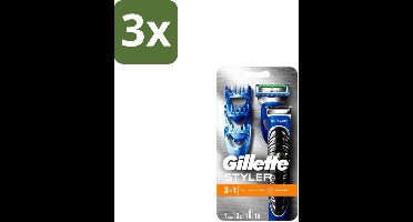 Gillette - Fusion ProGlide – 3-in-1 Styler – Scheersysteem – Mannen - Bulkverpakking - 3 stuks