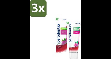 3 x Parodontax - Tandpasta - Herbal Fresh - Bergamot & Mint - 75ml - Tandvleesgezondheid - Bloedend Tandvlees - Tandpasta - Kruidenextracten - Bergamot