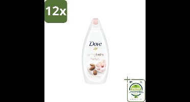 Dove – Badcrème – Caring Bath Almond – 450 ml - Voordeelverpakking - 12 stuks - Badcrème - Badcrème voor huid