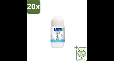 20 x Sanex – Deo Roll-on – Bamboo Invisible Fresh – 50 ml - Grootverpakking - Deodorant Roll-on - Bamboe - Natuurlijke Frisheid - Kledingbescherming - Witte Vlekken Voorkomen