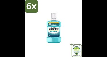 Listerine – Mondwater – Cool Mint – 500 ml - Voordeelverpakking - 6 stuks - Mondwater - Mondverzorging