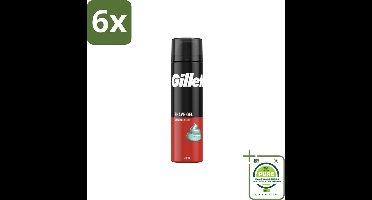 Gillette – Scheergel – Classic – 200 ml - Voordeelverpakking - 6 stuks - Scheergel - Gevoelige huid