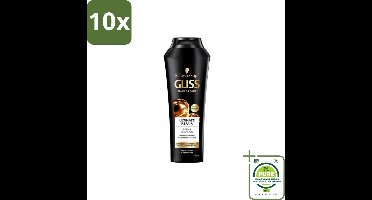 10 x Gliss Kur – Shampoo – Ultimate Repair – 250 ml - Grootverpakking - Herstel Haar - Beschadigd Haar - Droog Haar - Breekbaar Haar - Keratine Shampoo