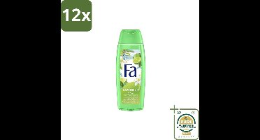 Fa – Douchegel – Caribbean Lemon – 250 ml - Voordeelverpakking - 12 stuks - Tropische geur - Frisse douchegel
