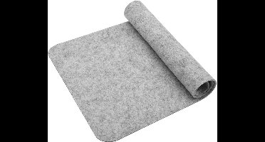 Opvouwbare bureaumuismat van antistatisch stofdicht vilt - 68x33cm - Lichtgrijze muismat voor computers, laptops, huizen en kantoren