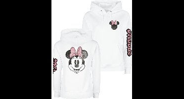 Mickey Mouse Minnie Beauty Dames Trui met capuchon - wit - L