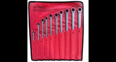 Ring- Ratelsleutel set Extra Lang 8–19mm 10-delig