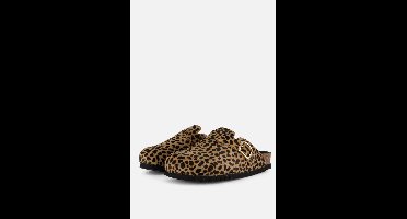 Scholl Klomp Fae Ponyleer Vrouwen - Luipaard