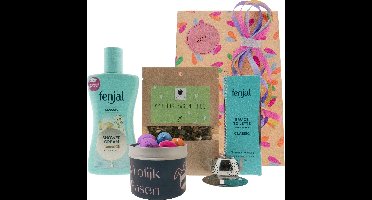 Fenjal Cadeauset Pasen - Fenjal Shower Crème Classic 200 ml - Fenjal Eau De Toilette Classic Pump Spray - ARELO Vrolijk Pasen thee