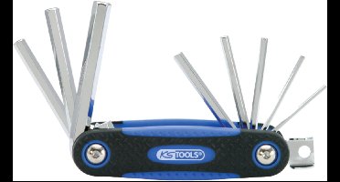 KS TOOLS CHROME+ - Inbussleutel - Ergonomische Handgreep - 8-delig - Chroom-vanadiumstaal