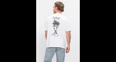 Dstrezzed Collin Artwork Tee Polo's & T-shirts Heren - Polo shirt - Wit - Maat XXL
