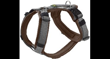 Hunter Harnas Maldon Up Bruin&Grijs - Hondentuig - 60-91 cm