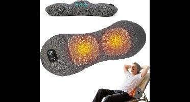 Multifunctionele 3-in-1 rugmassager met verlichting, geschikt voor slapen met Shiatsu, diepe weefselmassage, draagbaar, voor verlichting van schouder- en lage rugpijn - ergonomisch - stretching - verwarming