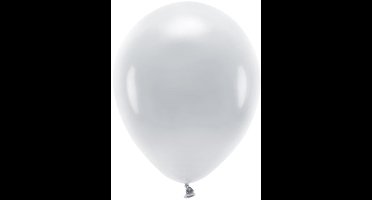 100 eco pastel ballonnen grijs 26cm