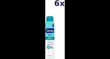 6x Sanex Deo spray - 150ml - dermo total protection