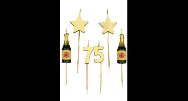 Party cake kaarsjes 75 jaar