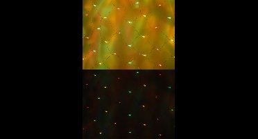 Verlichtings net - Rood, geel en groen lampjes - 100 x 150 cm