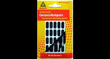 Deltafix geluiddemper zelfklevend zwart 20 stuks