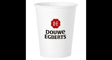 Douwe Egberts Kartonnen koffiebekers | 180 ml | Set van 100 Bekers | Stevig & Geschikt voor Koffie, Thee en Drank