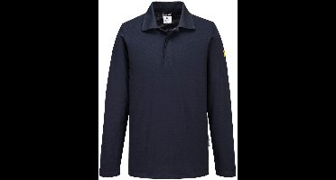 Portwest Anti-statische ESD Polo Lange Mouw AS23 - Marine - XXS