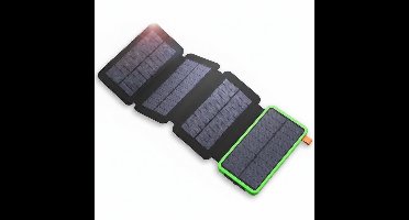 Nood Powerbank met Groot Zonnepaneel 20.000mAh– Zonne-energie – Draadloos Opladen – LED Zaklamp – Outdoor Oplader