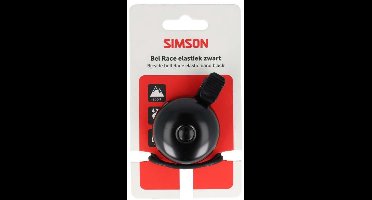 Simson Racefietsbel - Elastische Bevestiging - Zwart - Geluid tot 85 dB