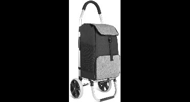 Core® Boodschappentrolley Met Koelvak - Boodschappenwagen Met Extra Grote Banden - Opvouwbare Boodschappentrolley Regendichte Tas – Zwart - 45cm x 12cm x 103cm