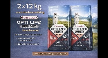Opti Life Prime Adult All Breeds Zalm - Hondenvoer - 2x 12.5 kg Voordeelverpakking Graanvrij