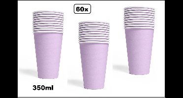 60x Mega beker lila karton 350ml - Drinken drank limonade