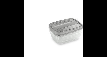 Curver Vedo Vershoudsbakjes set 3x1L - 19.5x14x6 cm - Transparant