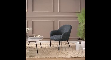 Giga Living Fauteuil Rollo - Stof - Grijs - Zithoogte 43cm