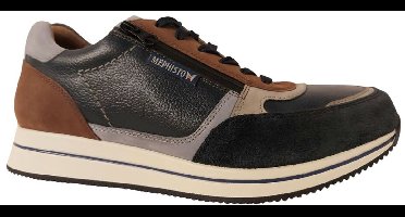 Mephisto Sneaker Gilford Blauw Bruin Combi