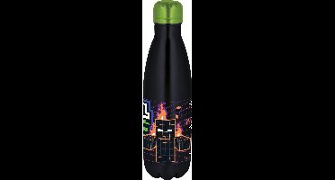Minecraft drinkfles Digital Forest – Roestvrij staal – 780 ml – Sluit goed af – Drinkfles voor kinderen – BPA-vrij – Zwart