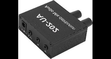 Stereo Distributeur, 2-In 2-Uit 3,5mm Jack, Plug en Play Versterker voor DVD CD TV - Audio Mixer met Metaallegering - Geschikt voor Mobiele Telefoons en Tablets